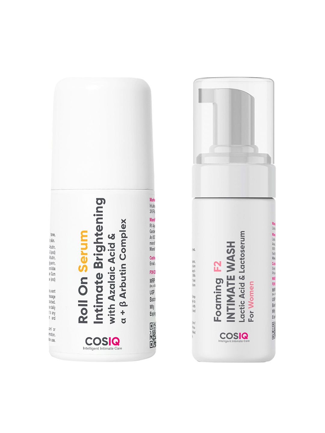 CosIQ Intimate Roll-On Serum & Lactic Acid Foaming F2 Intimate Wash - 40ml & 100ml-picture-52