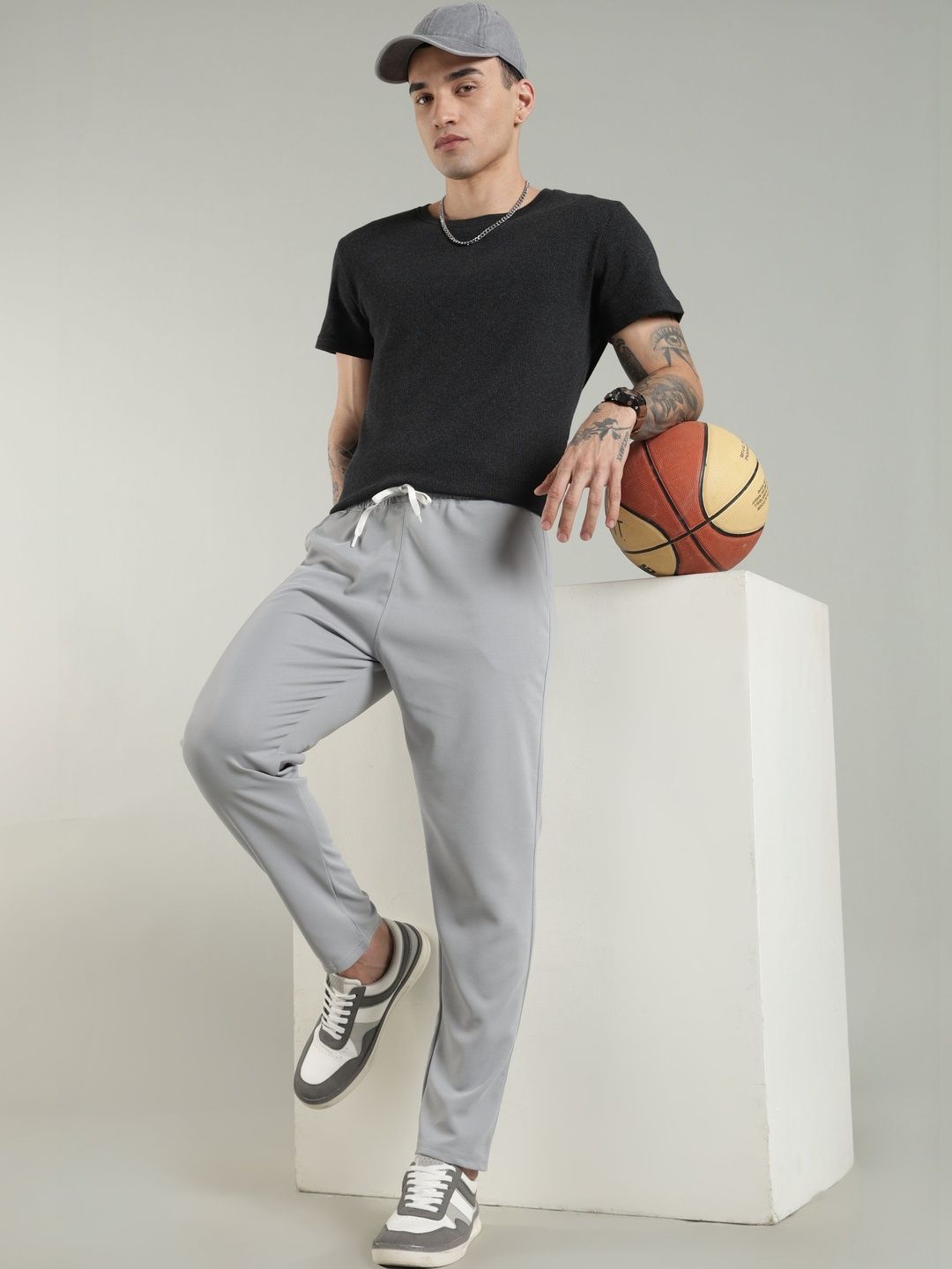HERE&NOW Men Regular Fit Training Track Pants-picture-33