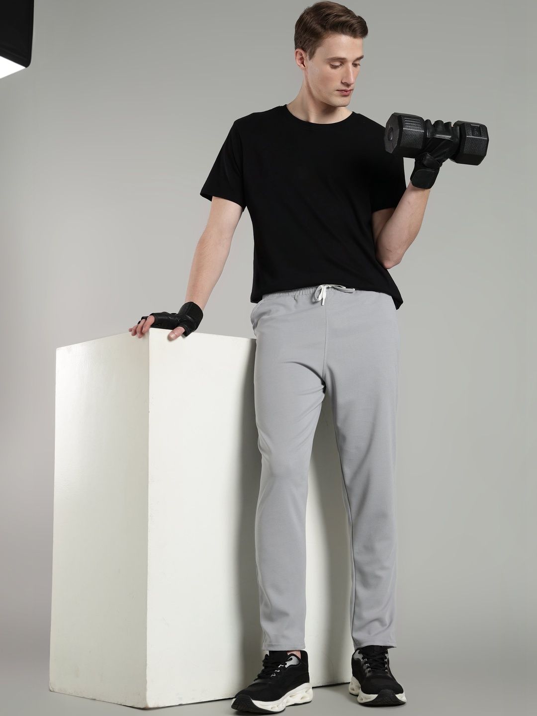HERE&NOW Men Regular Fit Training Track Pants-picture-14
