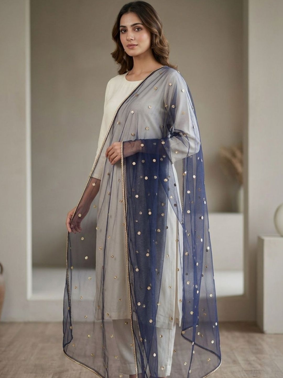 Dupatta Bazaar Dupatta with Sequinned-picture-28