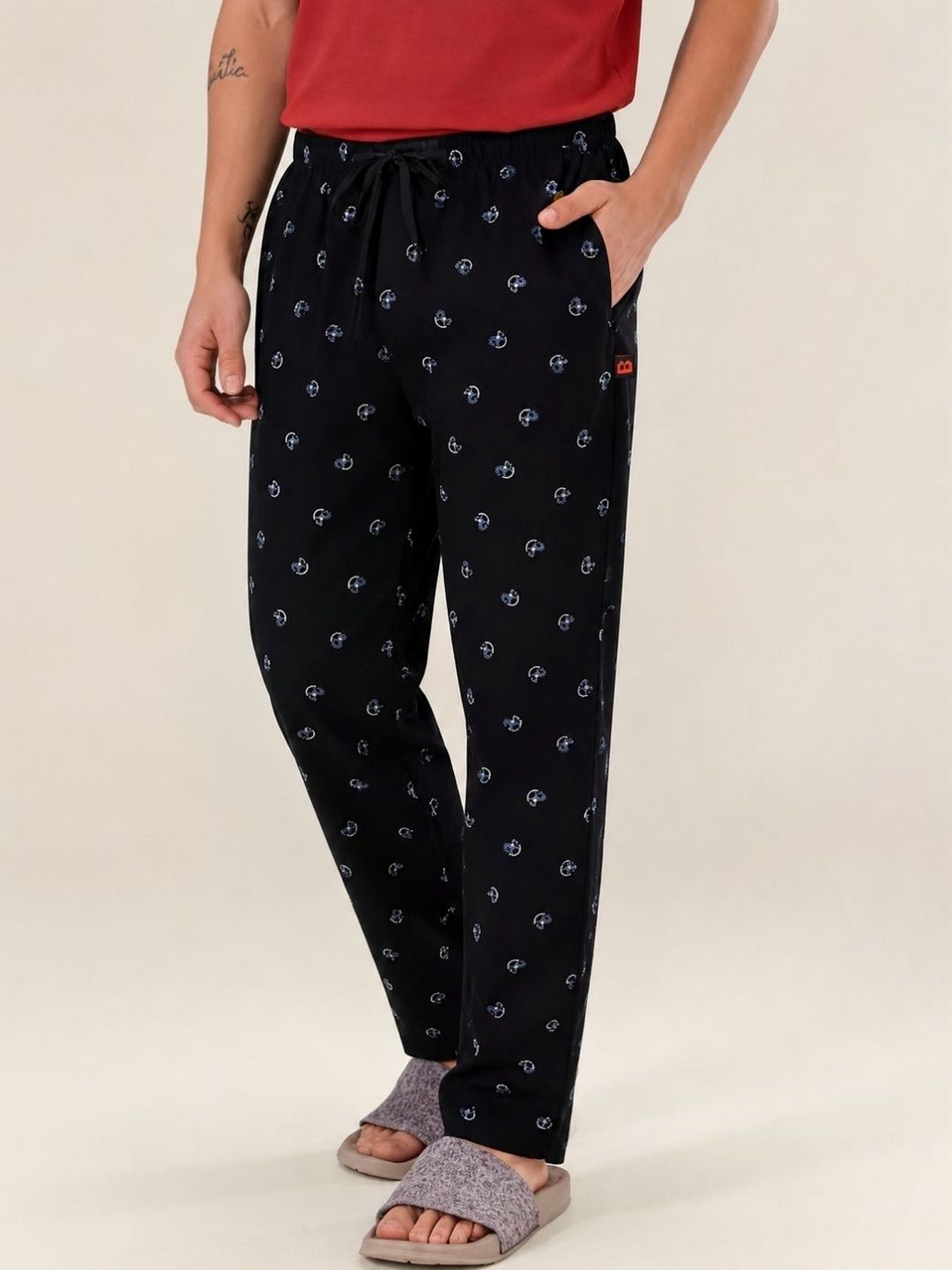 Boxy Crew Mens Printed Cotton Lounge Pants-picture-34
