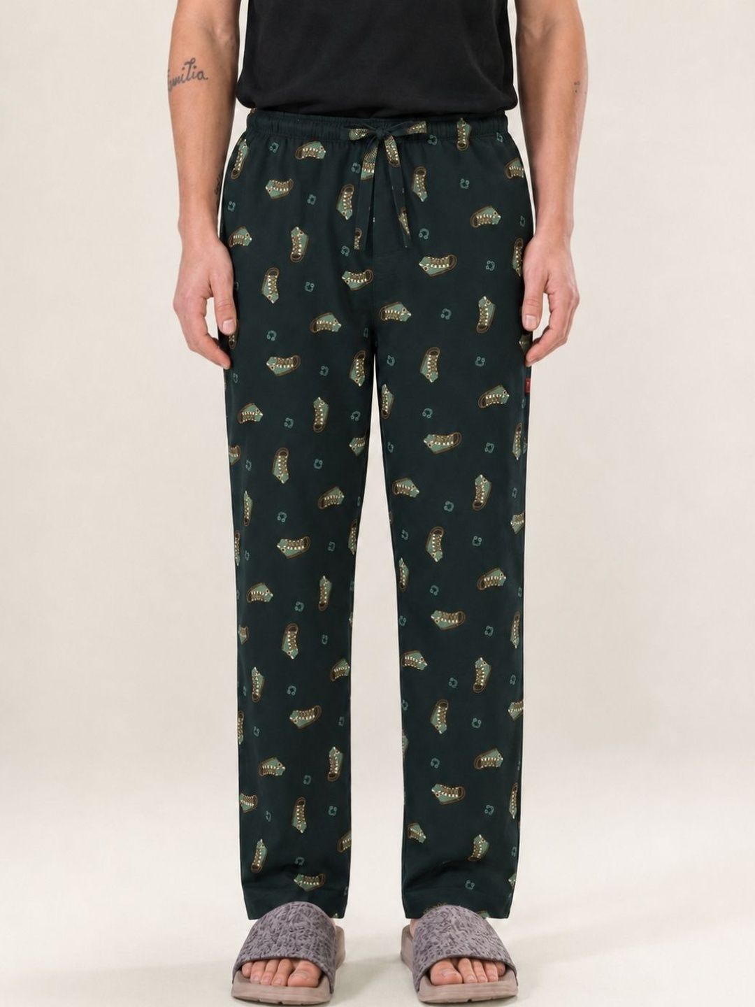Boxy Crew Mens Printed Cotton Lounge Pants-picture-37