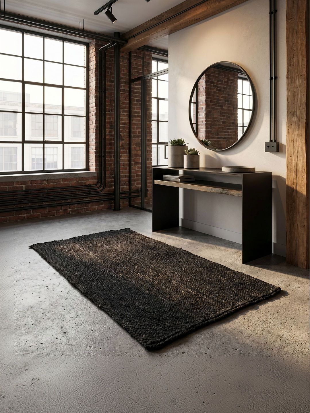 ASTERLANE Black Solid Handmade Other Carpet-picture-53