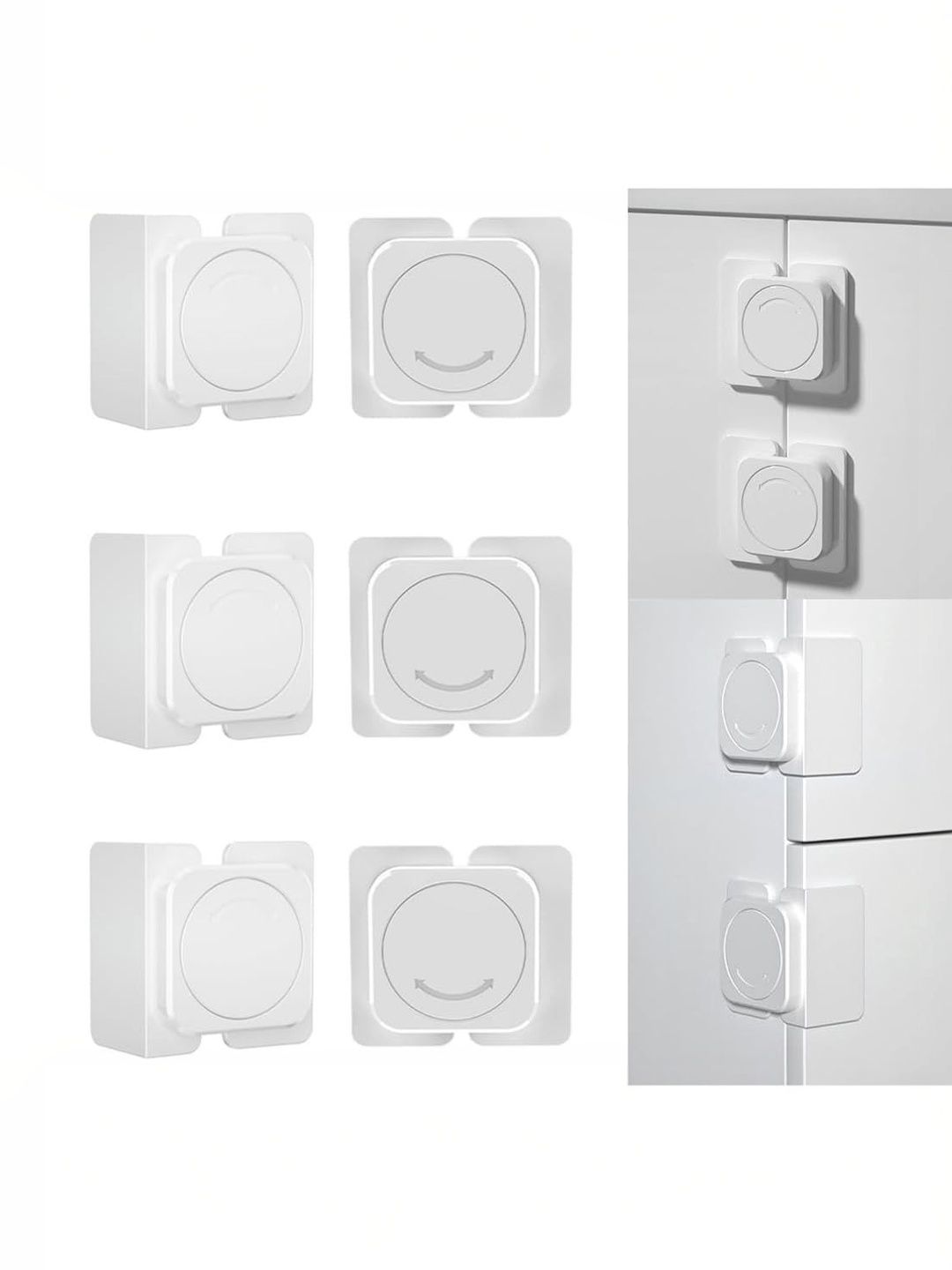PATPAT White & White 6 piece Solid Plastic Bathroom Accessories-image-41