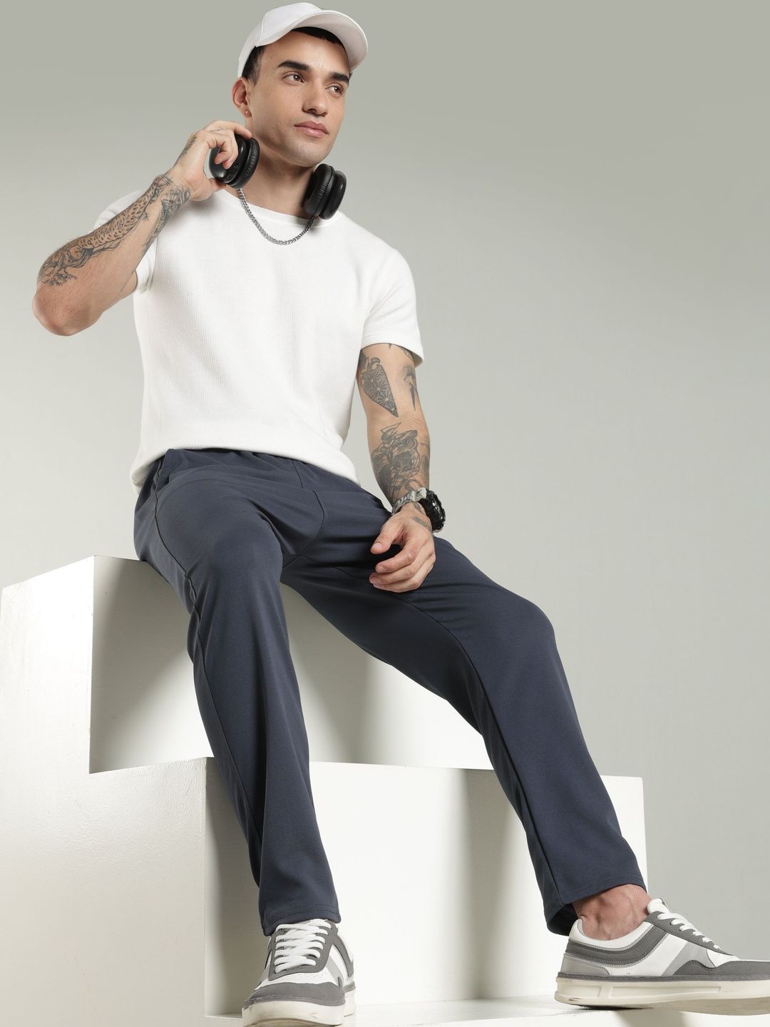 HERE&NOW Men Regular Fit Track Pants-picture-46