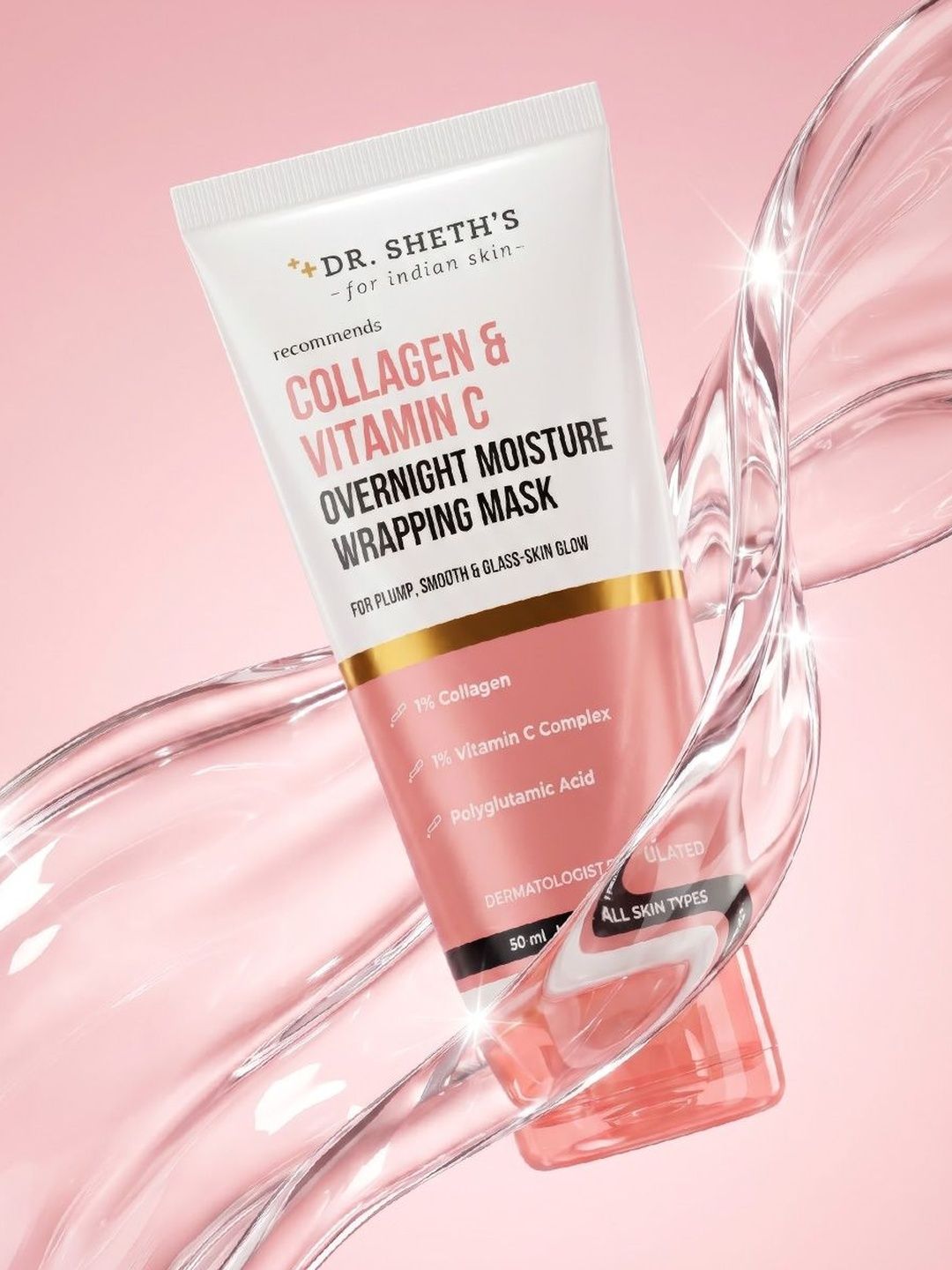 DR. SHETHS Collagen & Vitamin C Overnight Moisture Wrapping Mask - 50ml