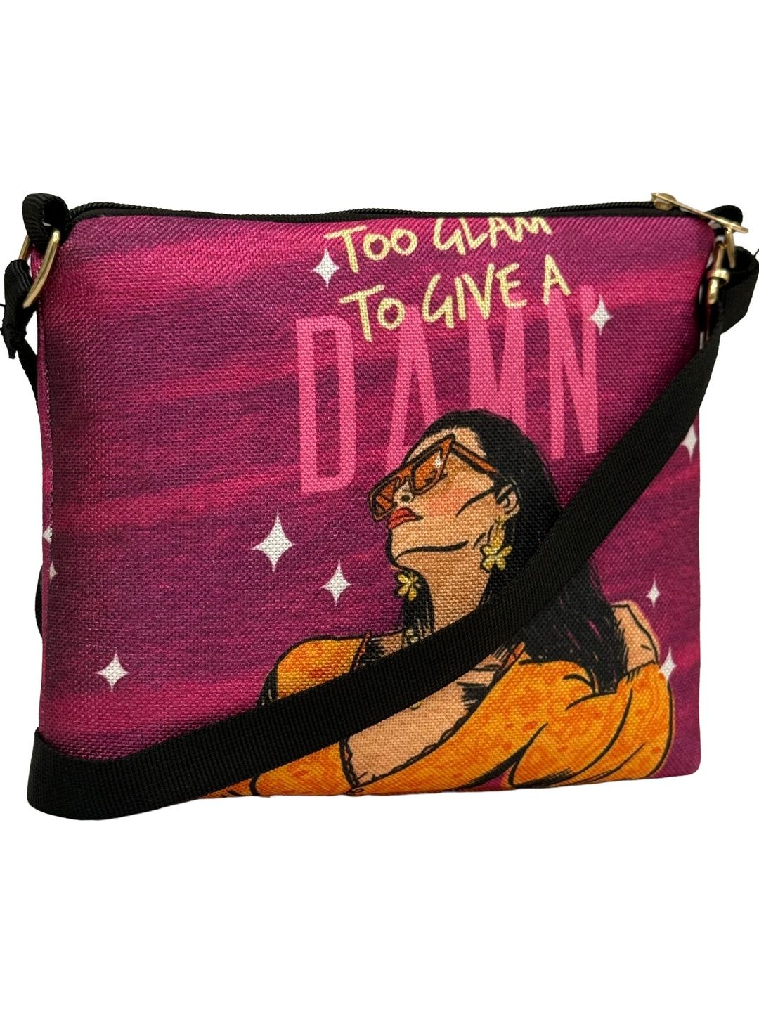HERE&NOW Jute Printed Sling Bag-picture-32