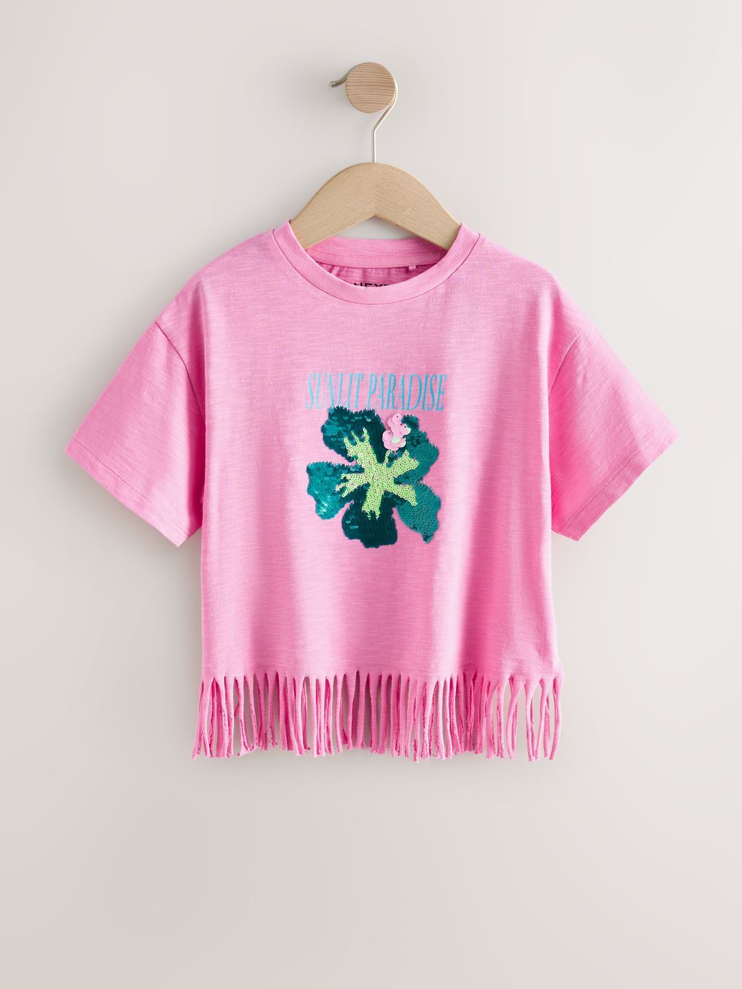 NEXT Girls Sequined Flower T-shirt-picture-24