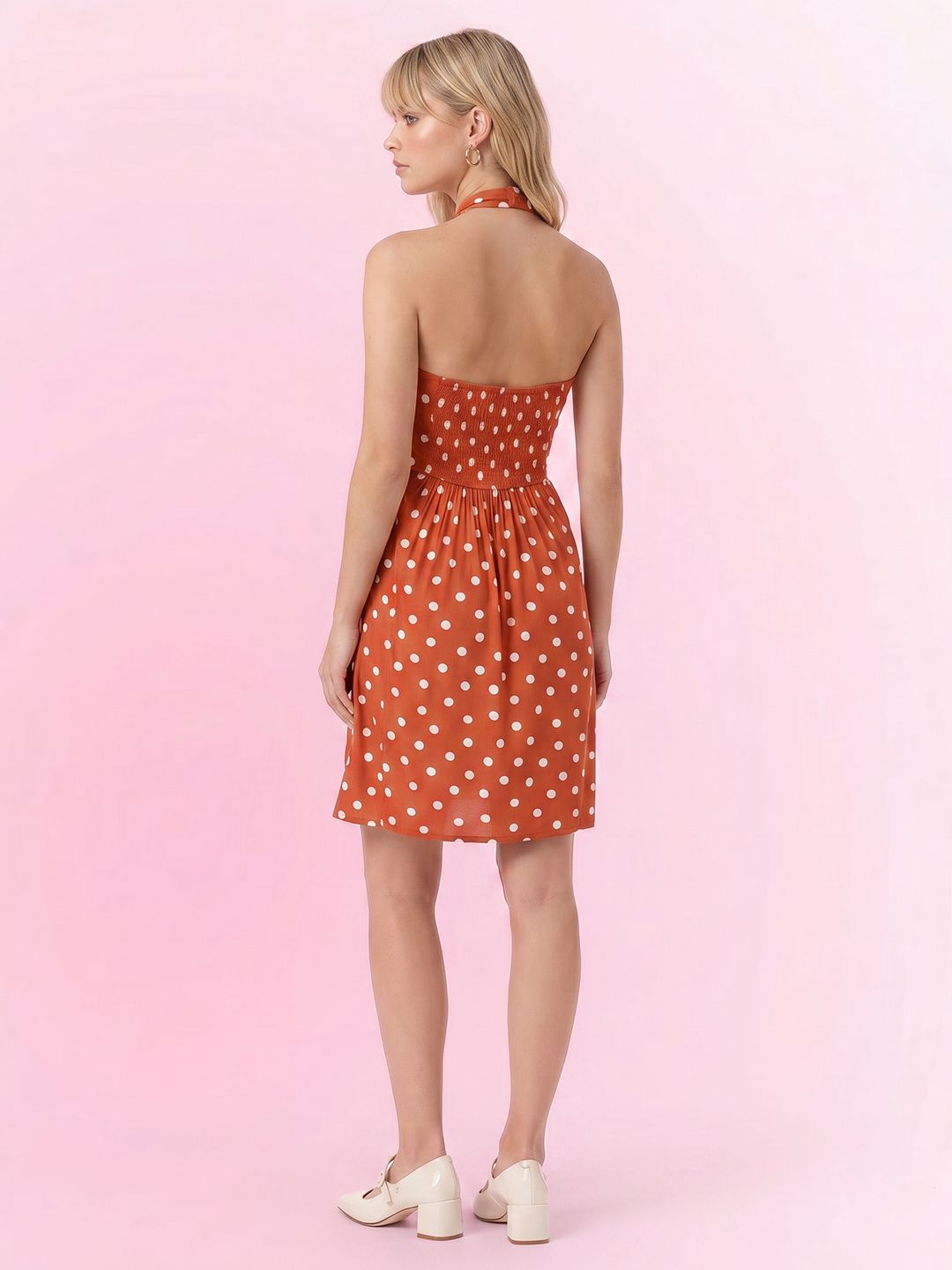 DressBerry Printed Halter Neck Mini Dress view 5