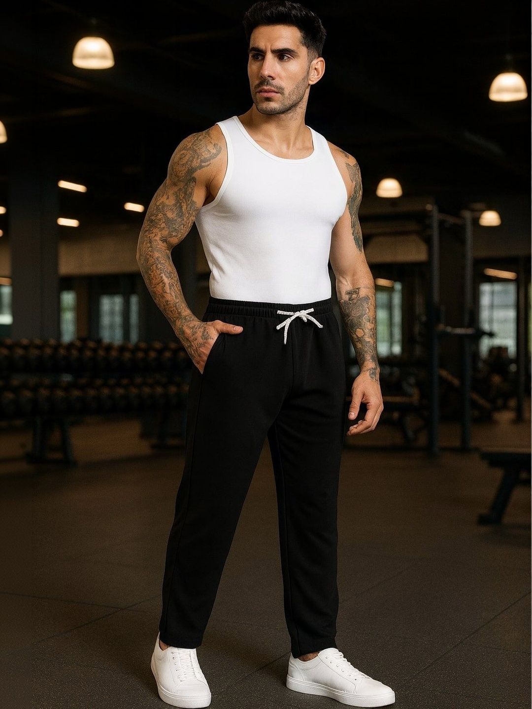 HERE&NOW Men Regular Fit Training Track Pants-picture-44