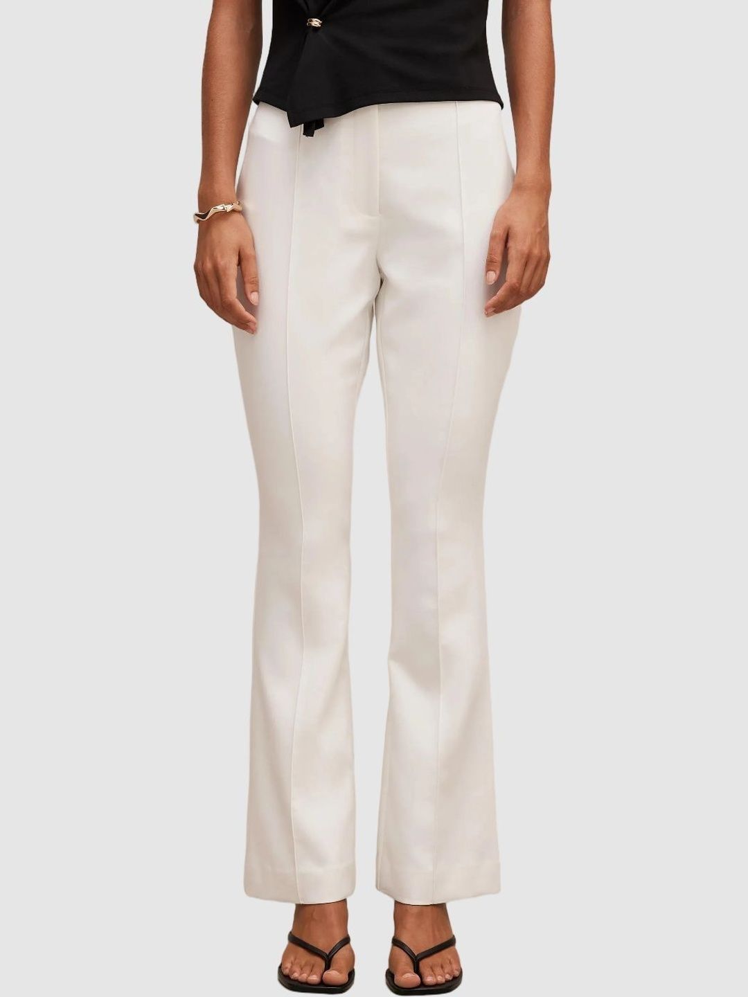 Forever New Women Flared High-Rise Trousers-image-5