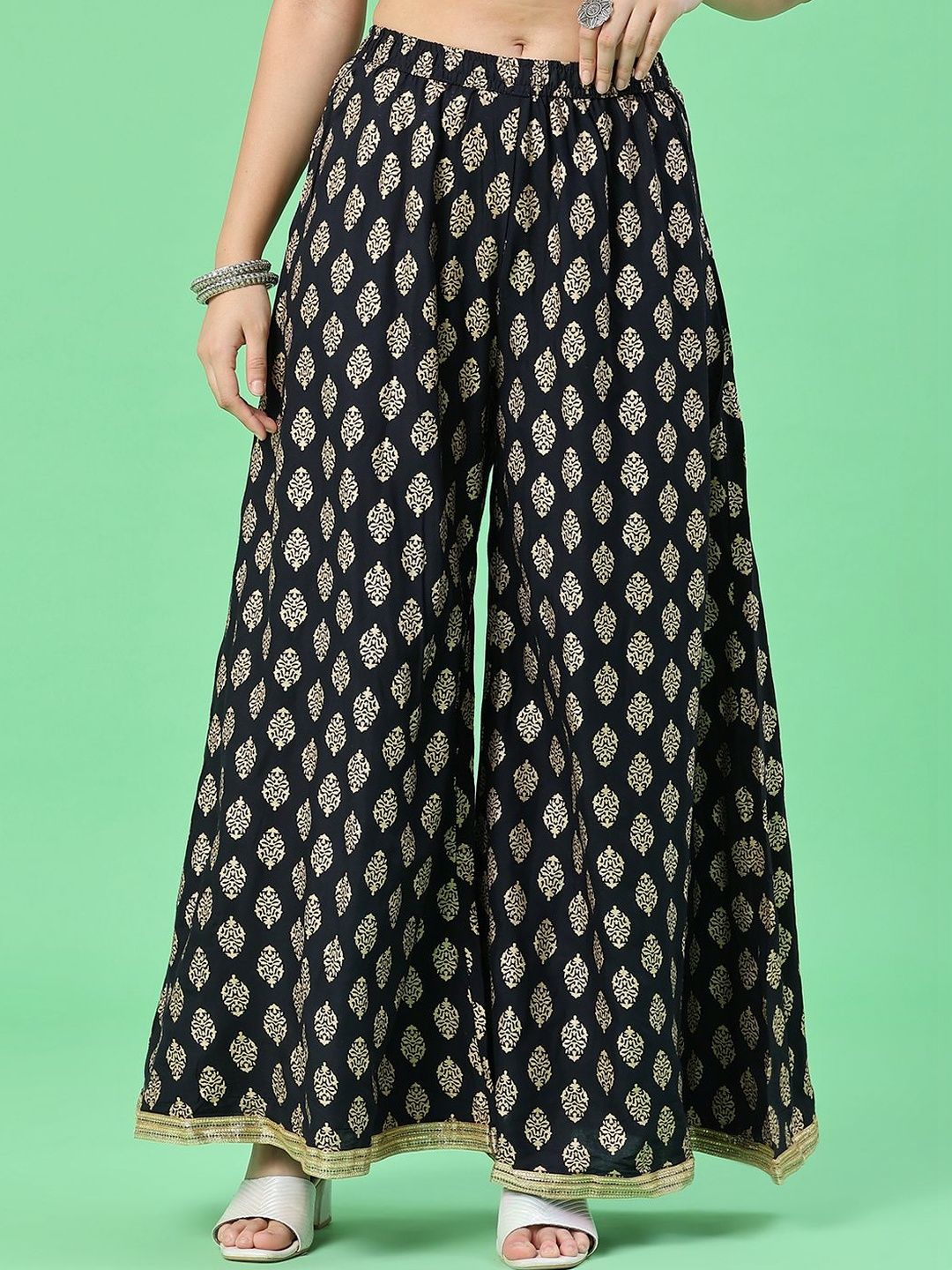 LIMEROAD Women Ethnic Motifs Printed Ethnic Palazzos-picture-28