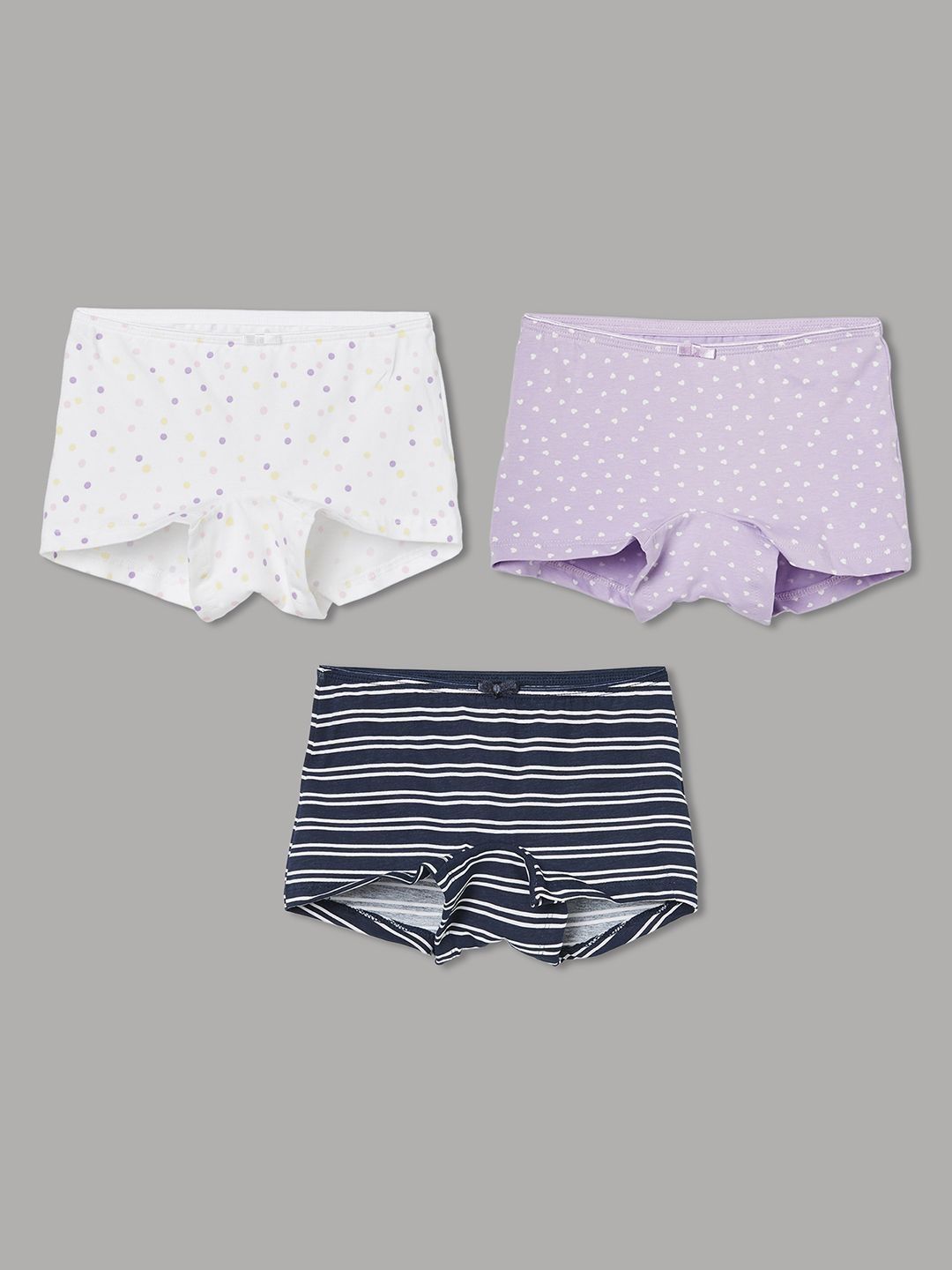 Fame Forever by Lifestyle Girls Pack of 3 Printed Assorted Cotton Blend Boy Shorts-picture-41