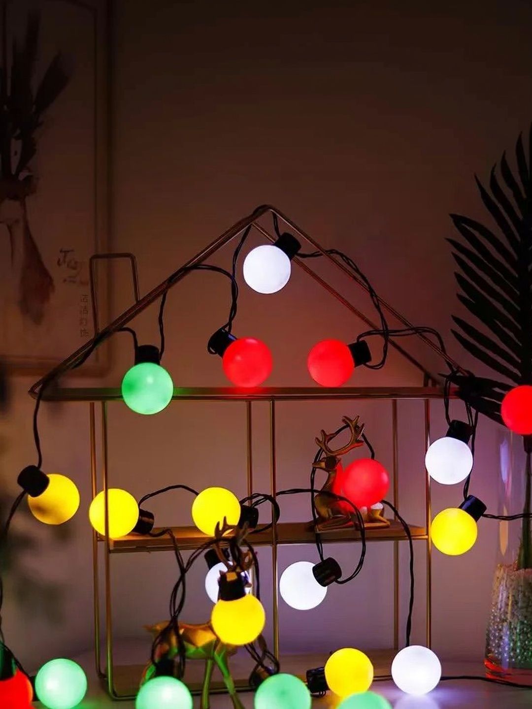 Glimmer Lightings Red & Blue Moon Shape String Lights-picture-12