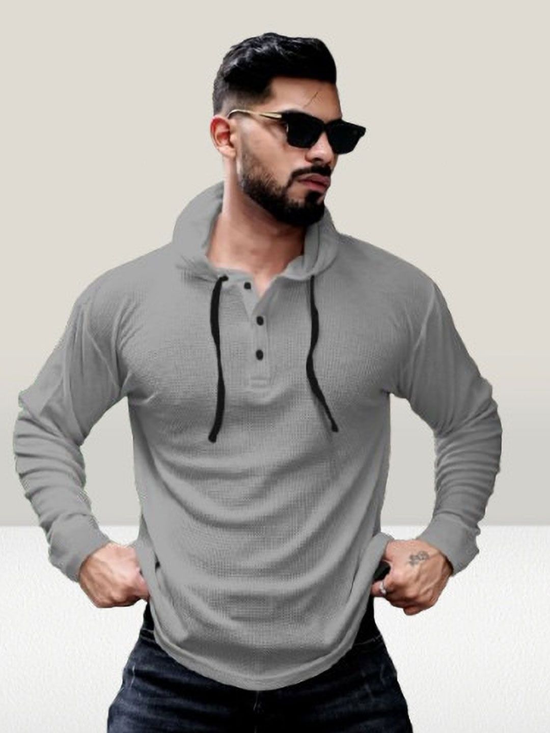 HOODLER Men Hooded Pockets T-shirt-picture-21