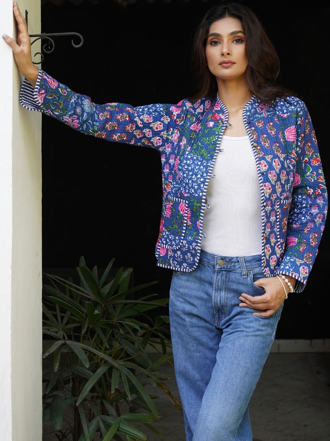 House of Chikankari Women Floral Reversible Quilted Jacket-picture-18