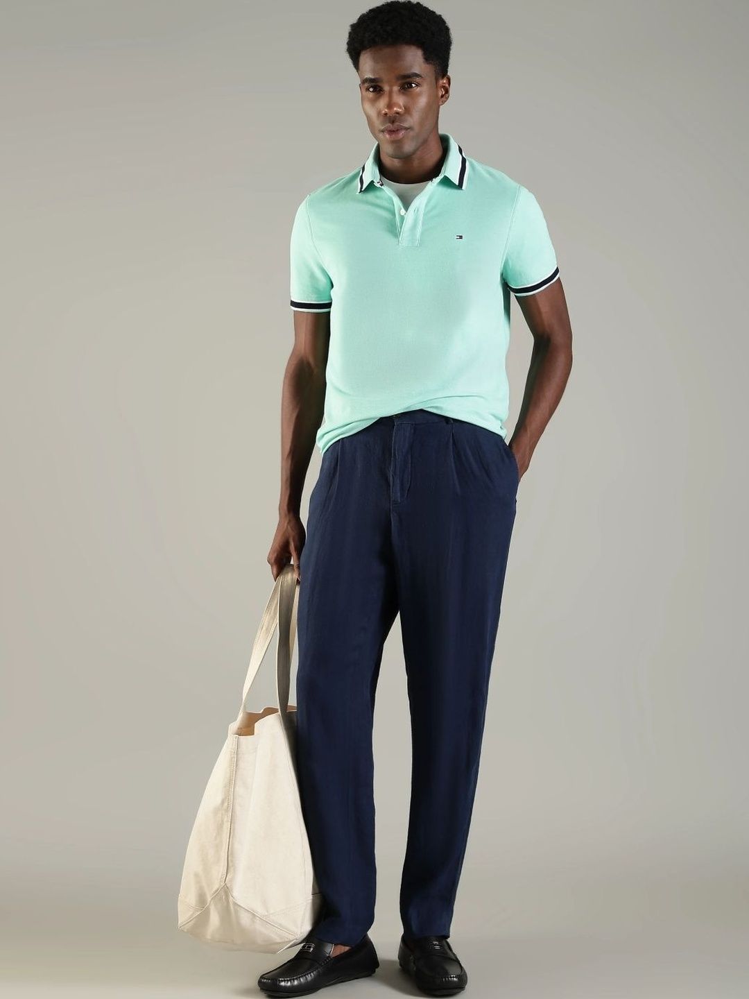 Tommy Hilfiger Men Tapered Fit Pleated Trousers-picture-21