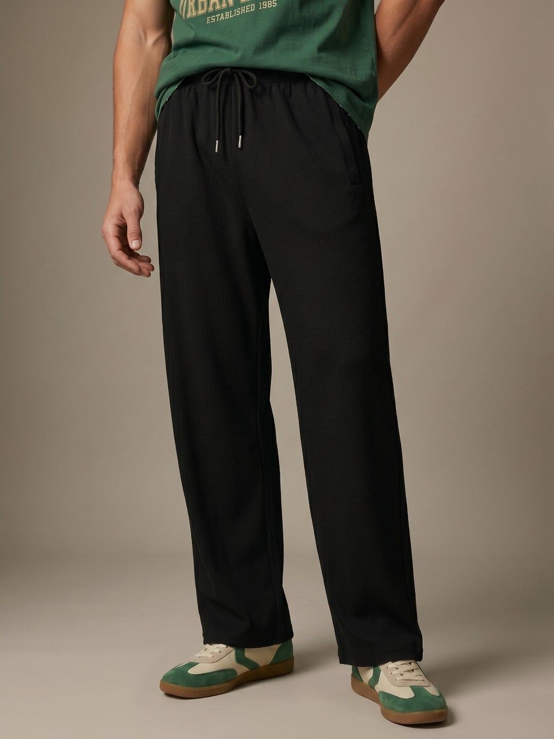 glitchez Men Regular Fit Textured Track Pants-picture-47