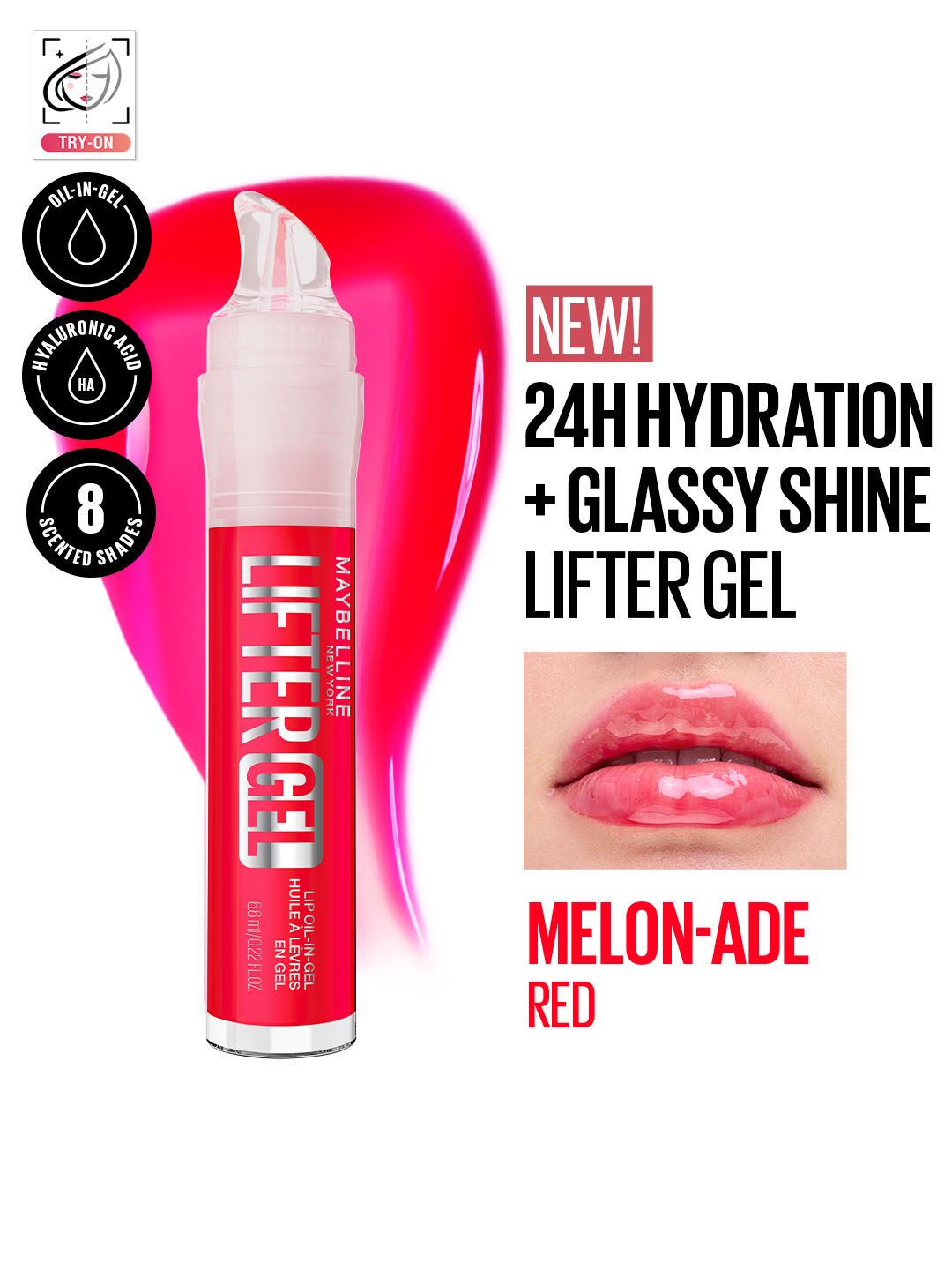 Maybelline New York Lifter Gel Lip Oil 6.6 ml - Melonade-picture-2