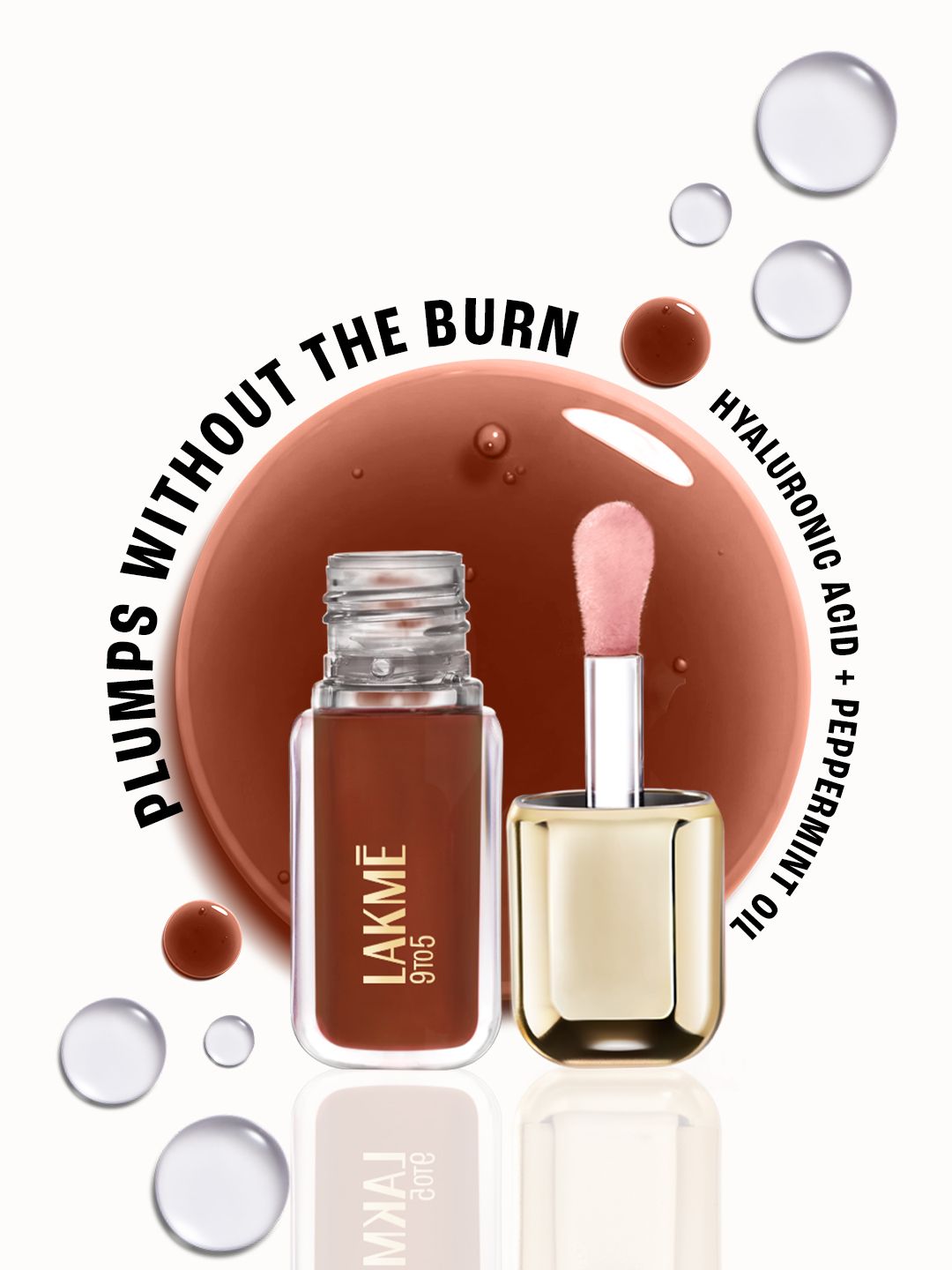 Lakme 9to5 HyaGloss Powerplump Lip Oil 4.2 ml - Monday Mocha 304-picture-41