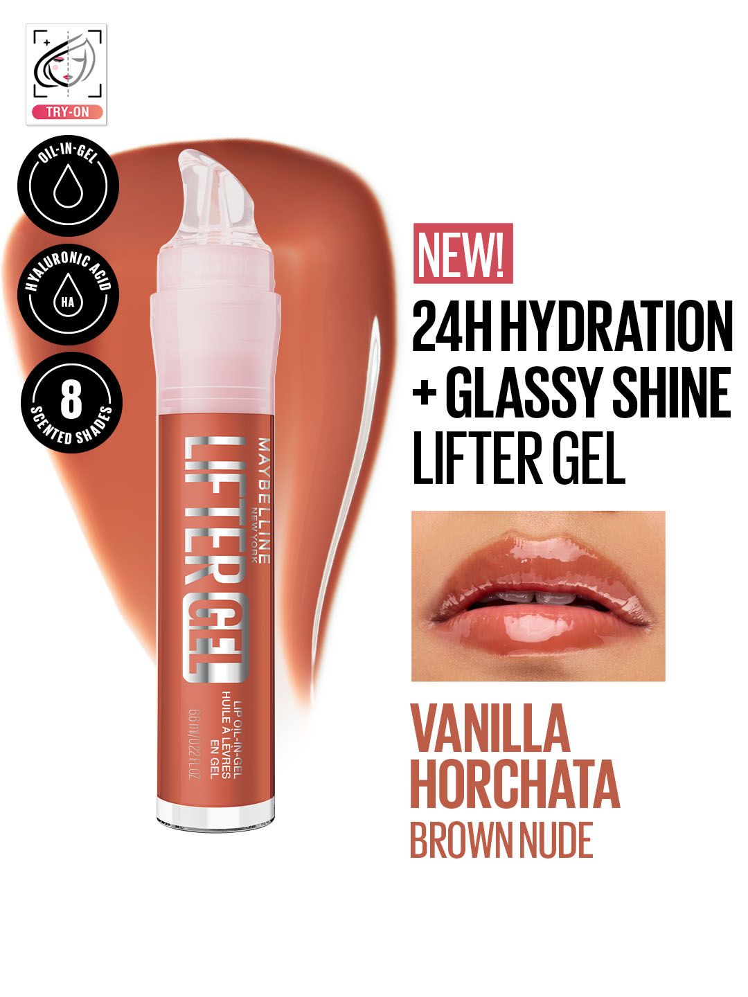 Maybelline New York Lifter Gel Lip Oil 6.6 ml - Vanilla Horchata-picture-5