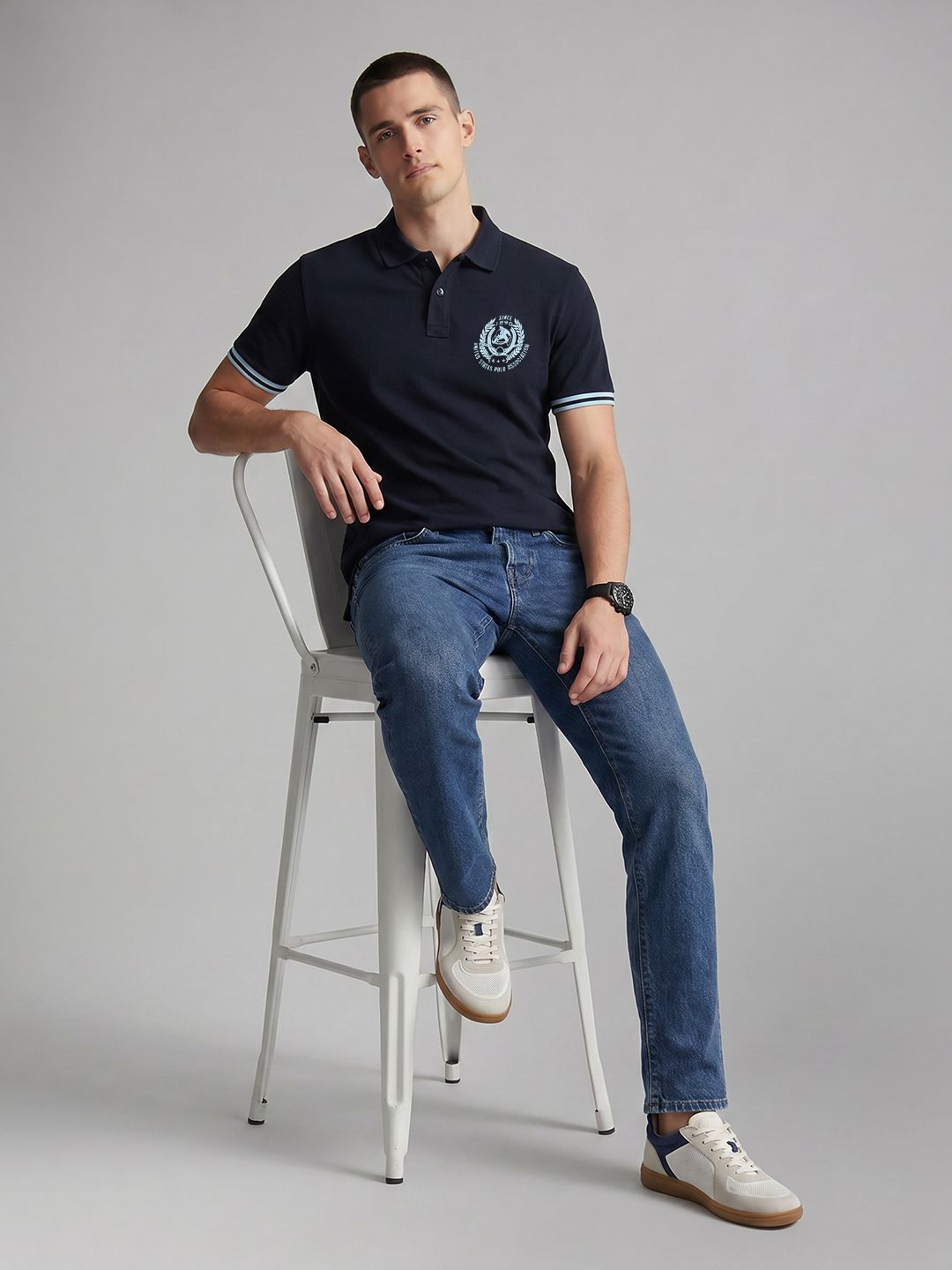 U.S. Polo Assn. Denim Co. Polo Collar Pure Cotton Slim Fit T-shirt-picture-13
