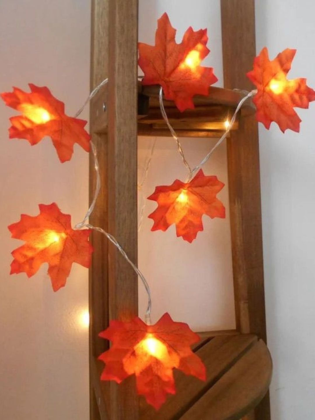 Glimmer Lightings Orange Floral Shape String Lights-picture-19