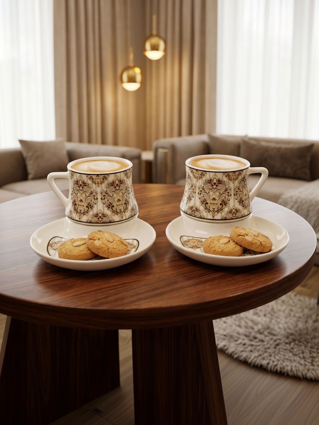 The urban home Multicoloured Crafted Ceramics Ethnic Motifs Ceramic Glossy Mugs Set of Cups and Mugs-picture-30