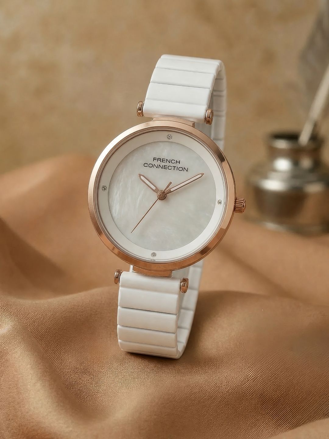 French Connection Women Mother of Pearls Dial & Bracelet Style Analogue Watch FCB24WM-image-46