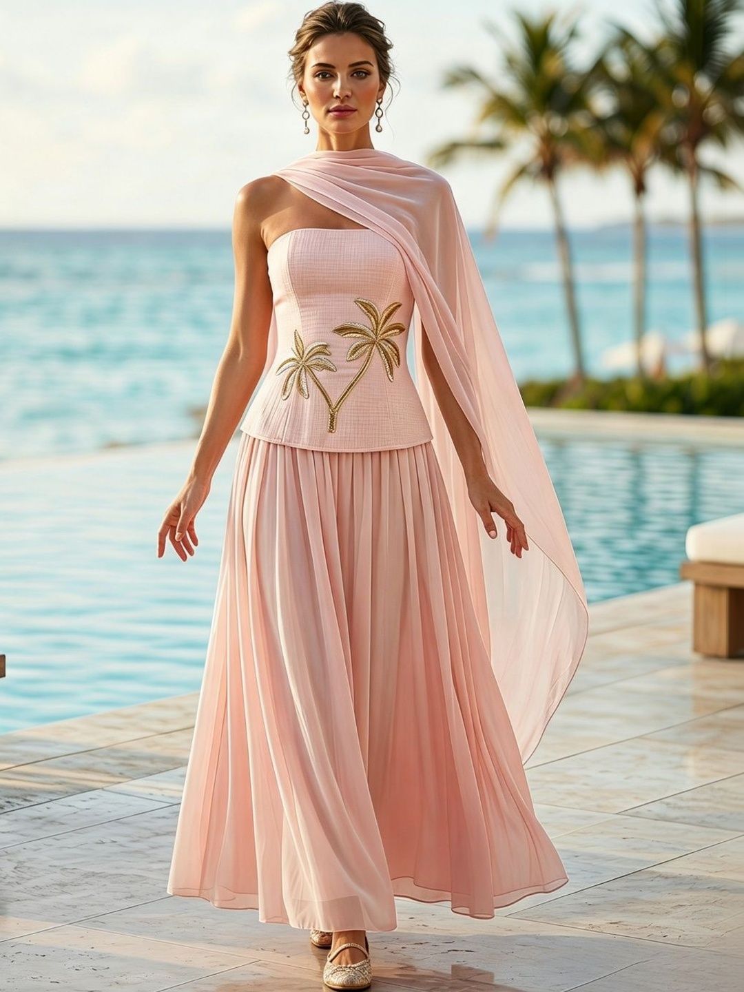 JC Mode Tropical Embroidered Maxi Dress-picture-1