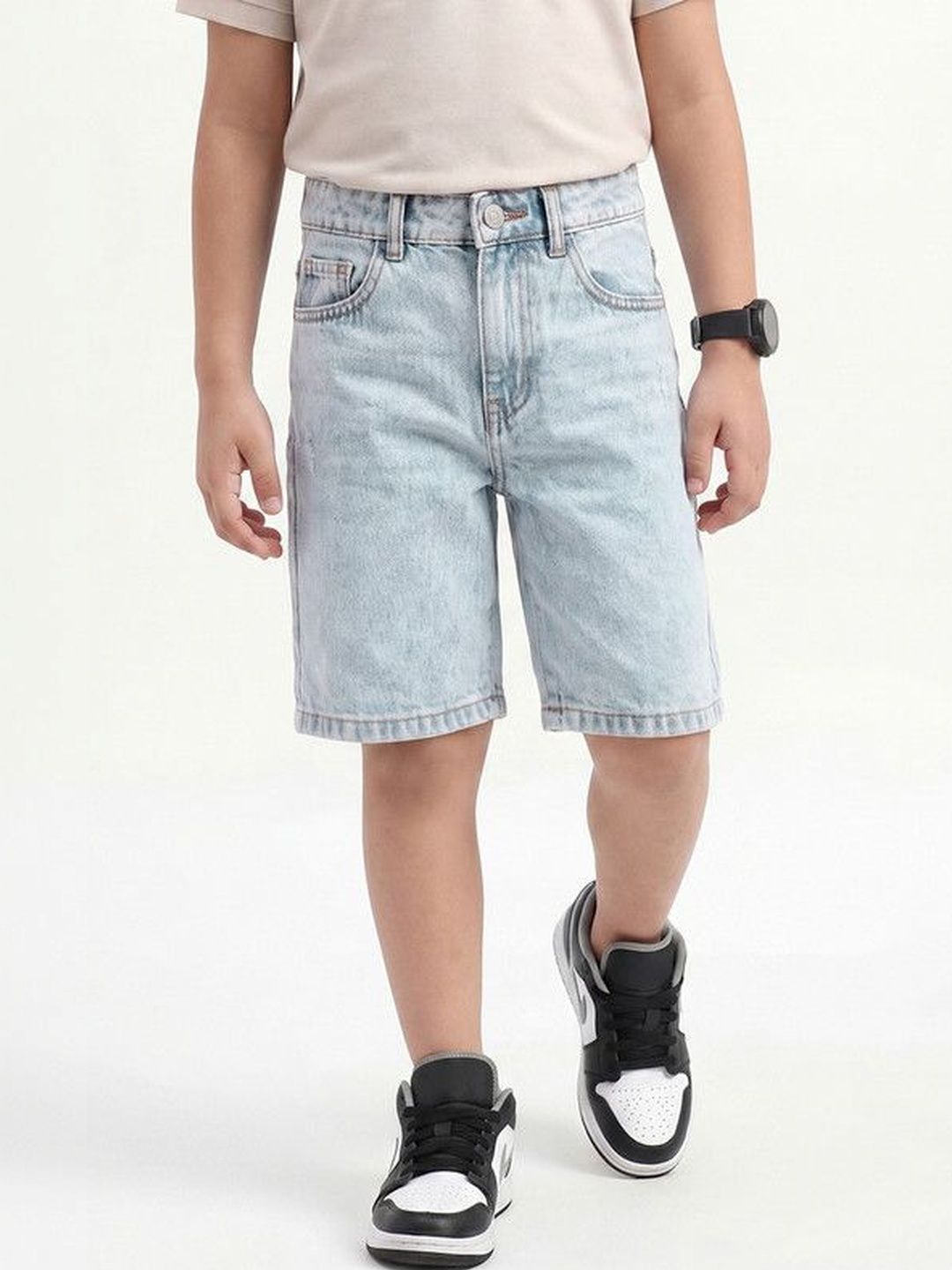United Colors of Benetton Boys Washed Denim Shorts Technology-picture-45
