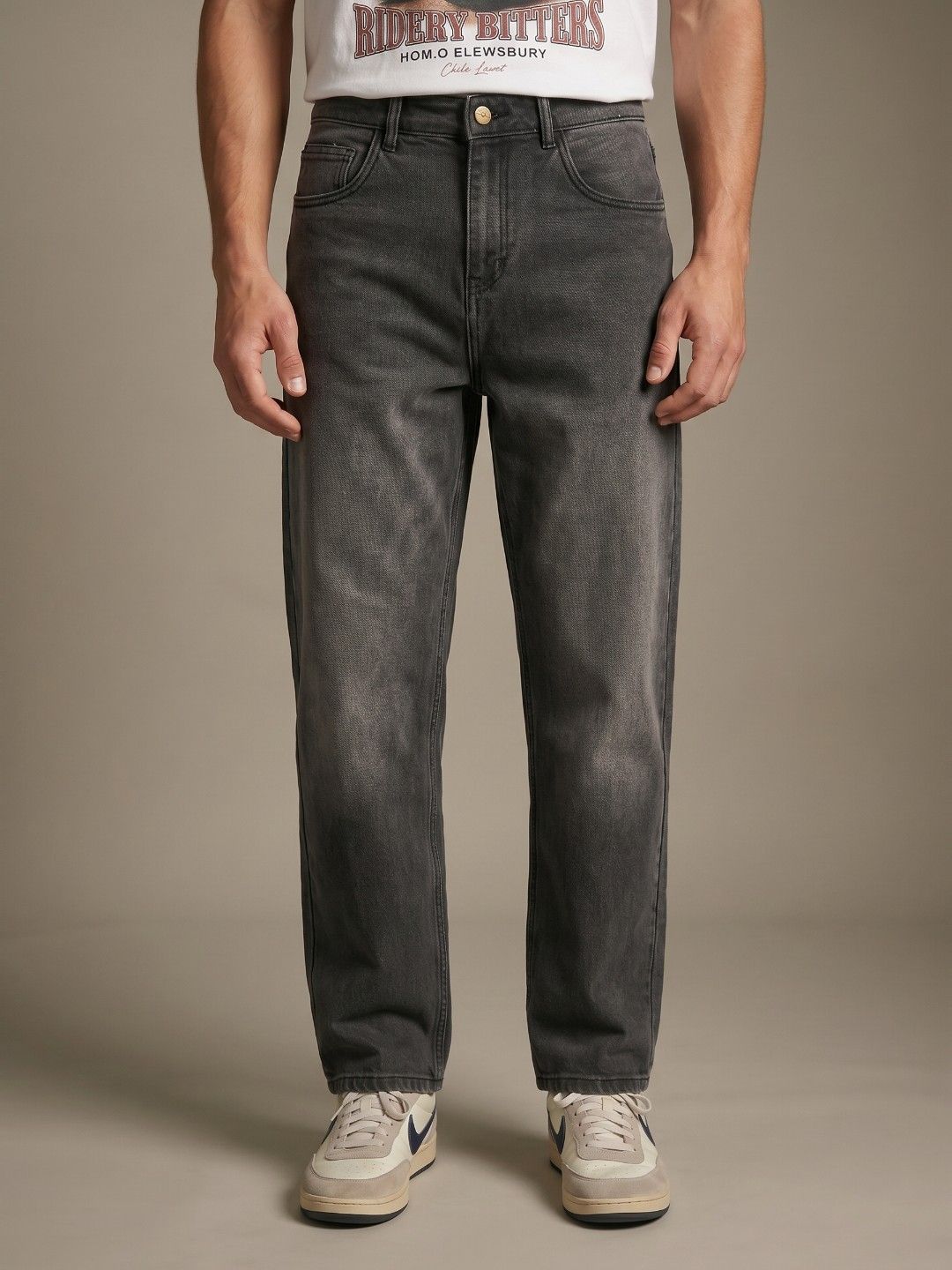 glitchez Barrel Fit Light Fade Stretchable Jeans-picture-58