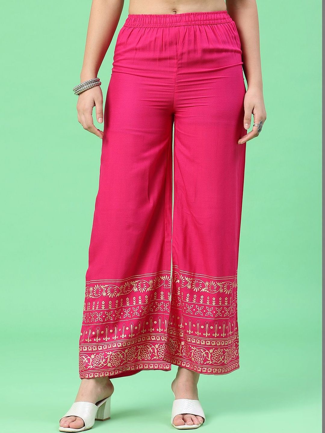 LIMEROAD Women Ethnic Motifs Printed Ethnic Palazzos-picture-29