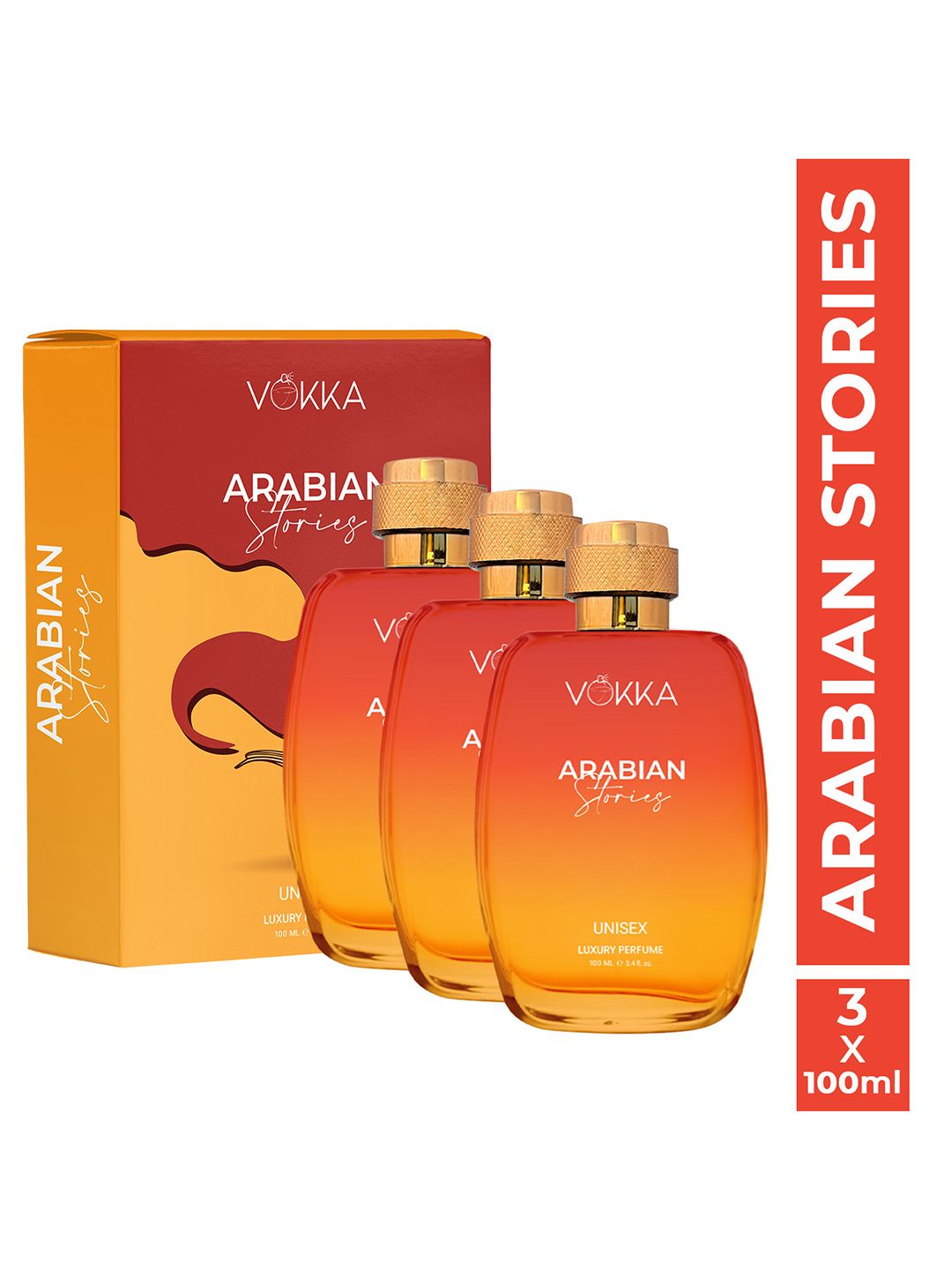 VOKKA Set Of 3 Unisex Arabian Stories Long Lasting Eau De Parfum - 100 ml Each-image-26
