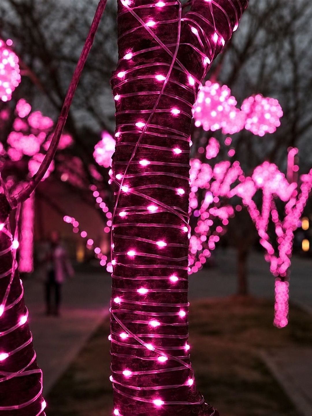 Glimmer Lightings Pink Rice Shape String Lights-image-42