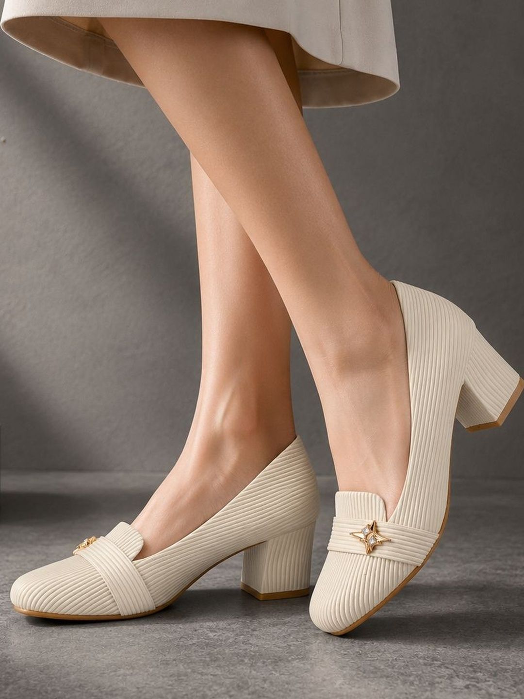 Mast & Harbour Textured Work Block Pumps-picture-53