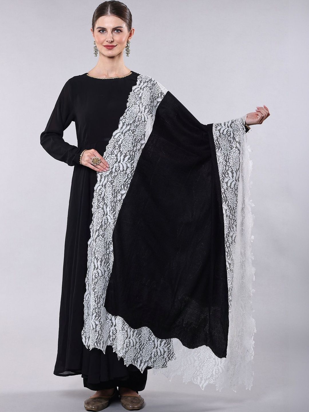 Exotic India Women Floral Woven Design Shawl-image-48