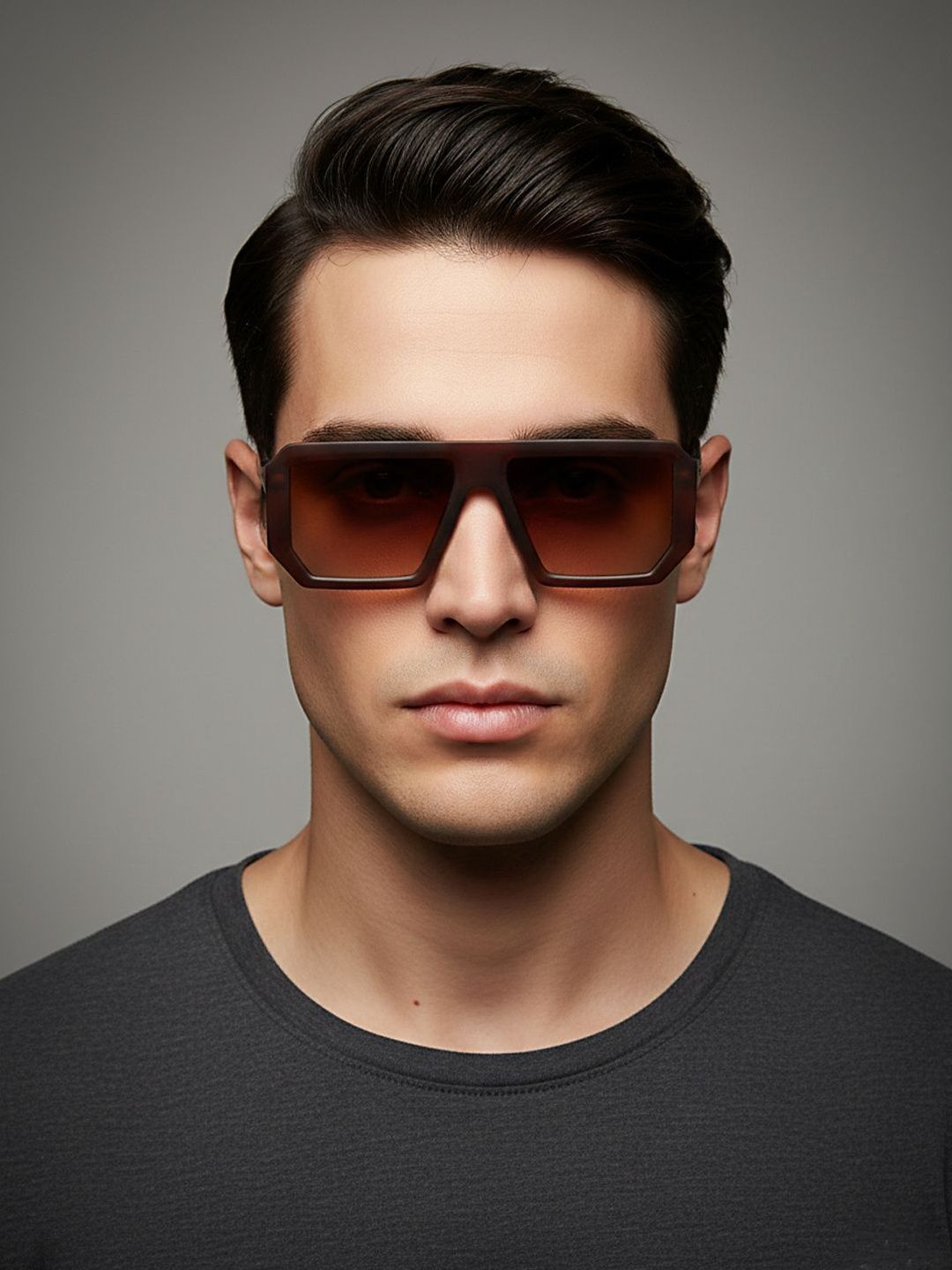 SZN Unisex Brown Lens & Brown Rectangle Sunglasses with-picture-53