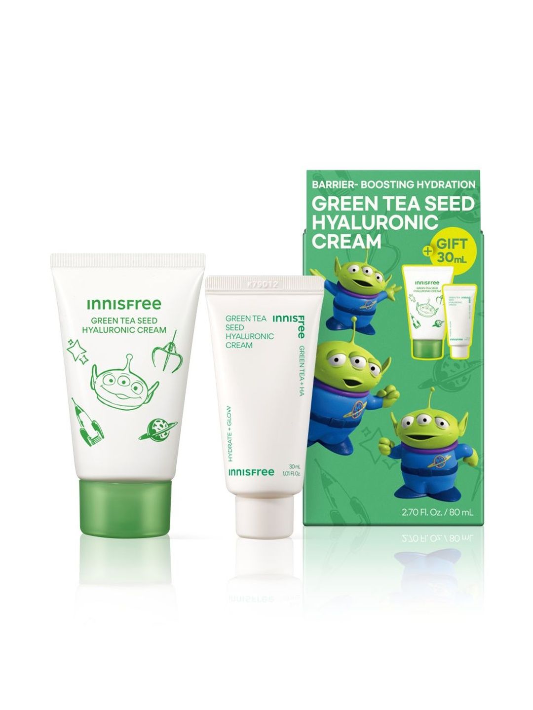 Innisfree Set Of 2 Green Tea Seed Toy Story Edit Hyaluronic Cream - 80ml + 30ml-image-14