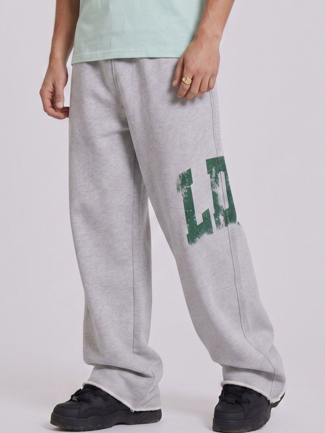 Dopestar Men Baggy Graphic Print Track Pants-image-27