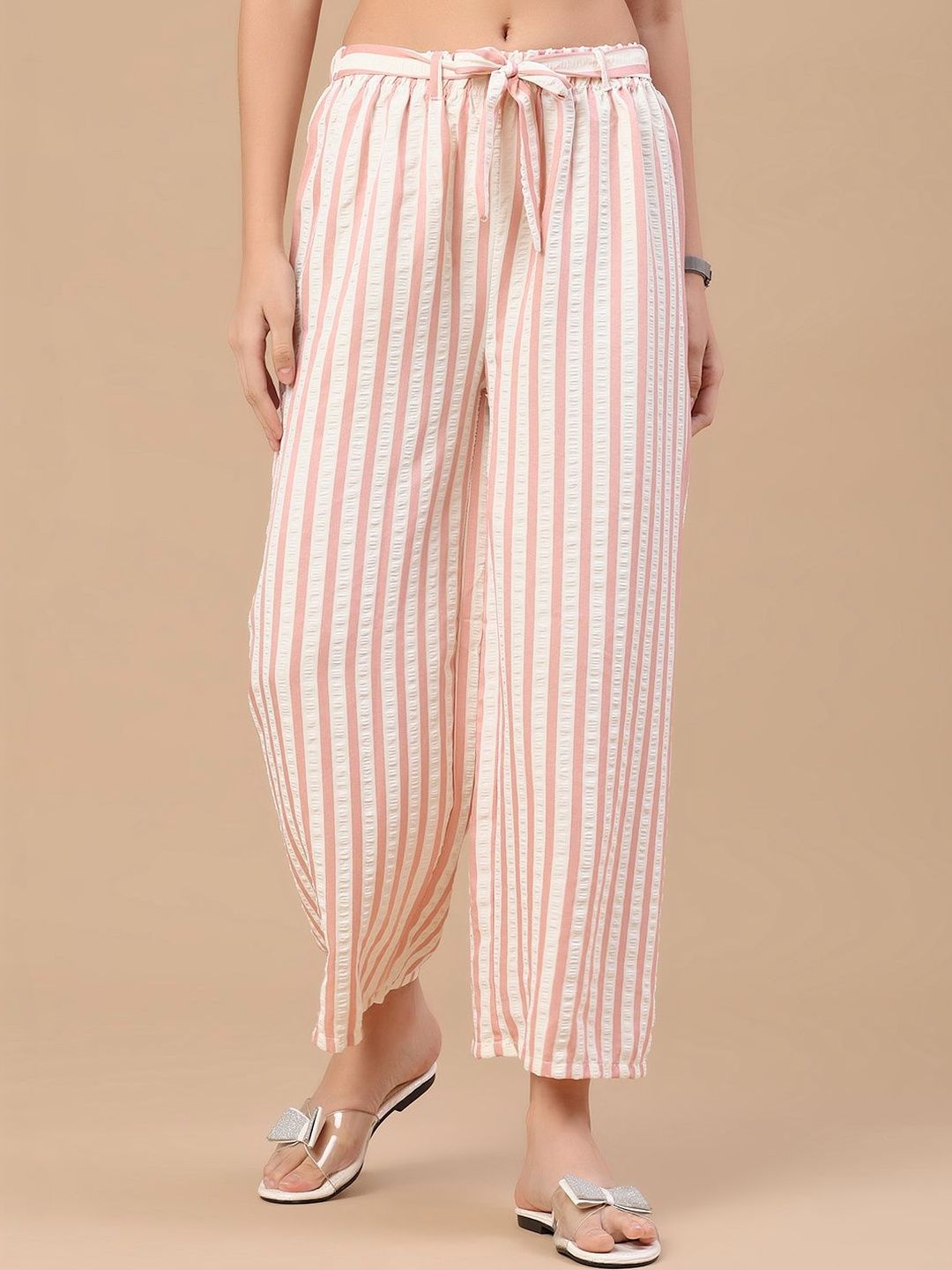 V-Mart Women Striped Palazzos-picture-34