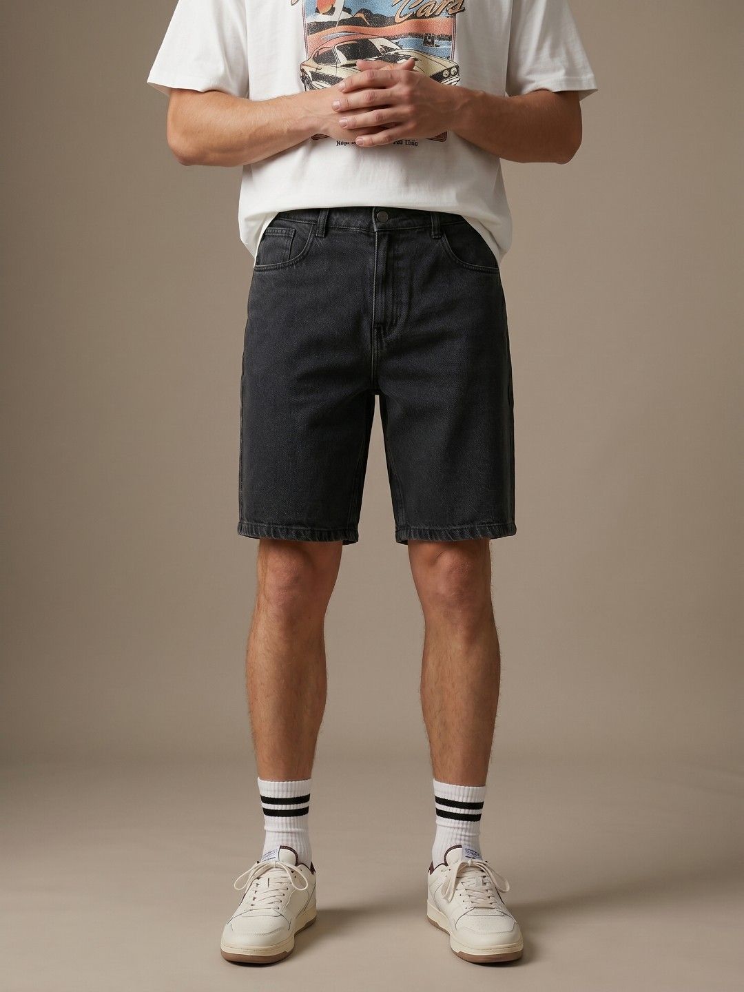 glitchez Cotton Relaxed Fit Denim Shorts-picture-42