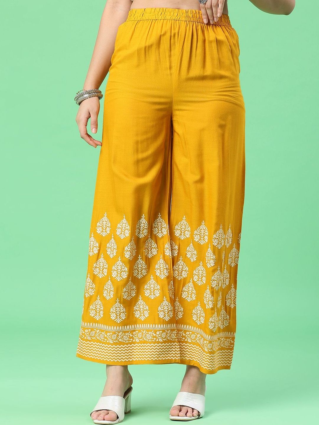LIMEROAD Women Ethnic Motifs Printed Ethnic Palazzos-picture-27