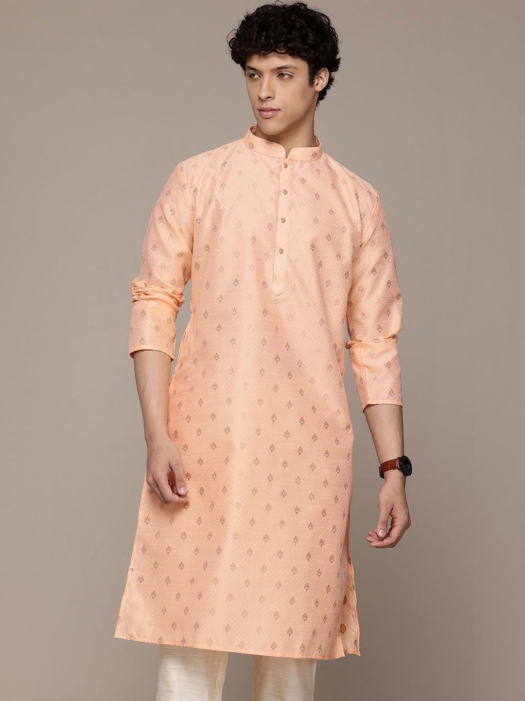 PulseIQ Men Jacquard Kurta-picture-43