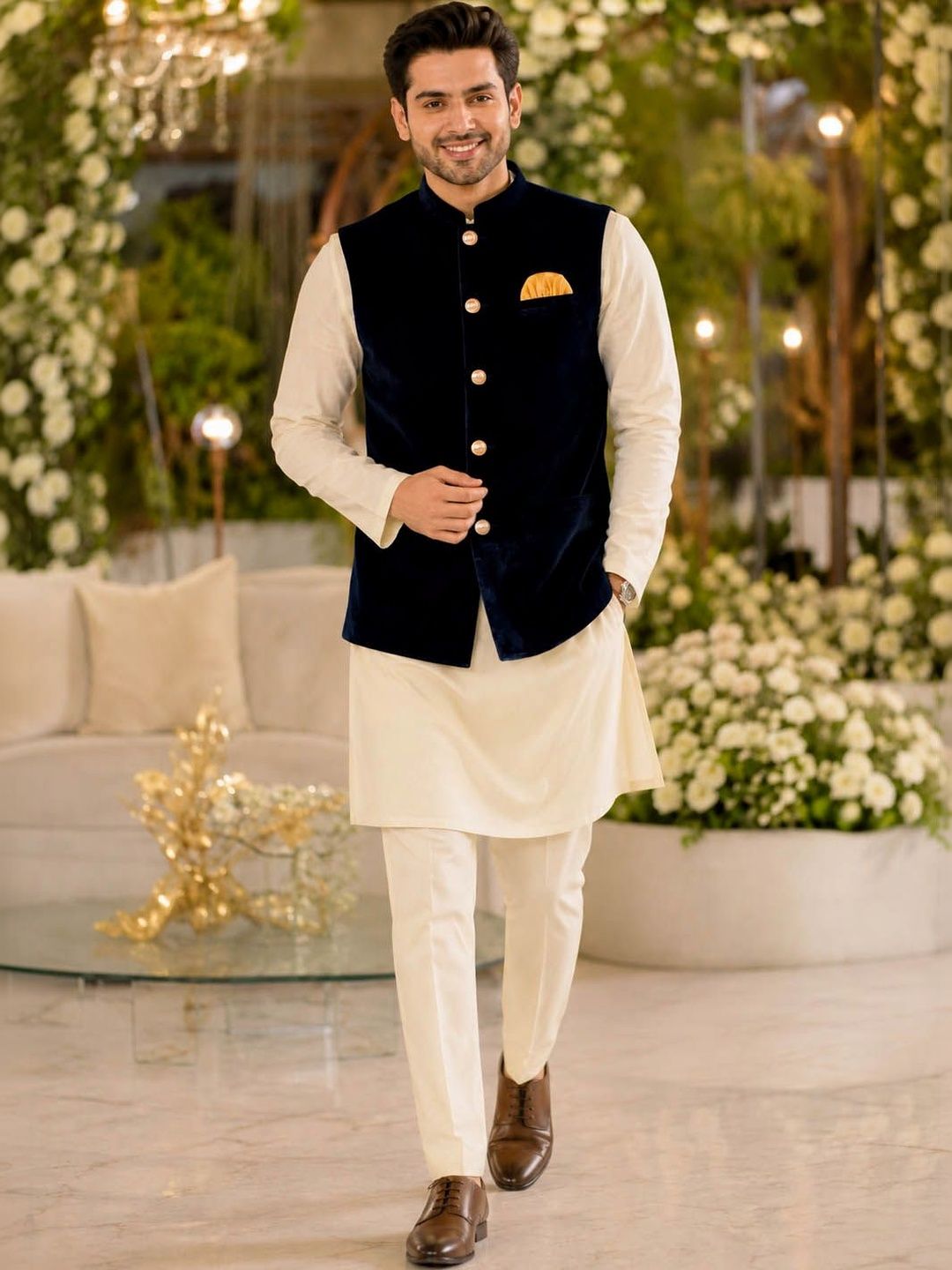 House of Pataudi Velvet Nehru Jackets-picture-22