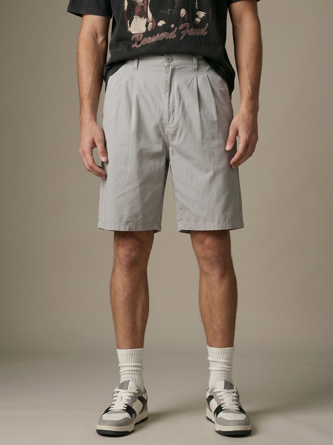 glitchez Men Pure Cotton Chino Shorts-image-17