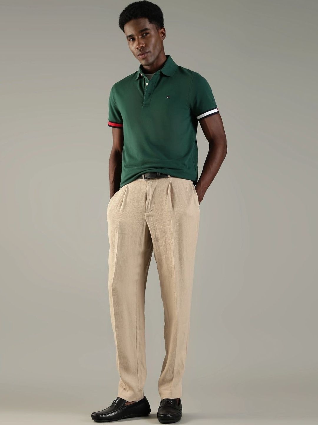 Tommy Hilfiger Men Tapered Fit Pleated Trousers-picture-23