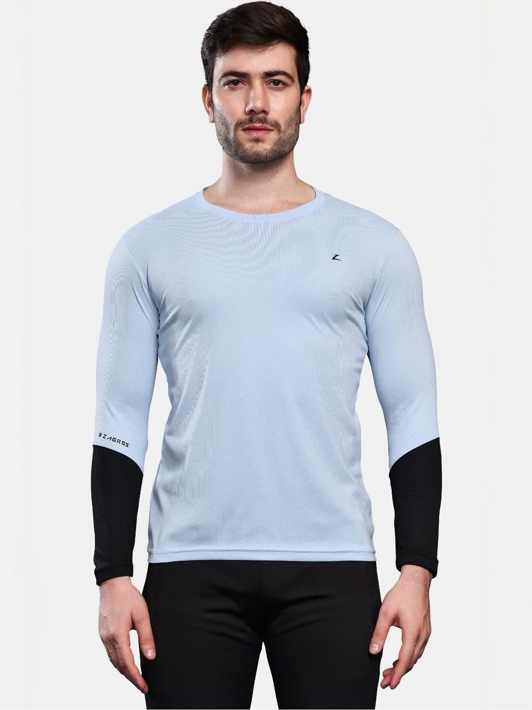 Z Zagros Men Brand Logo Colourblocked Pockets T-shirt-picture-32