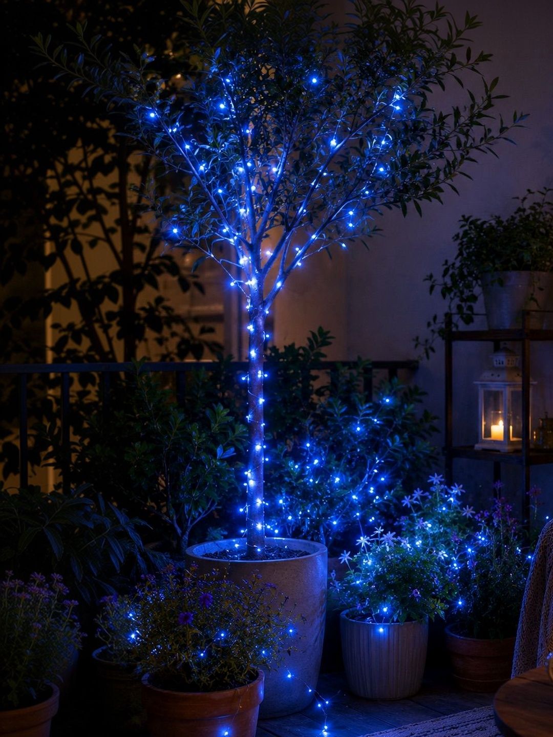 Glimmer Lightings Blue Rice Shape String Lights-picture-26