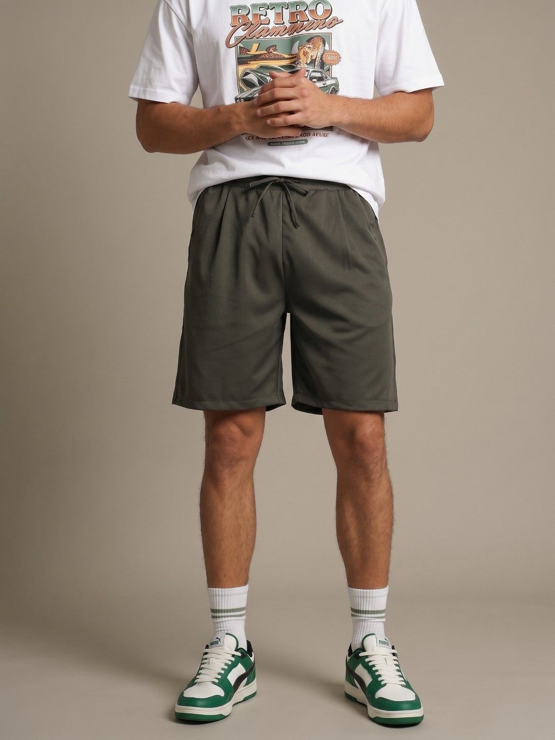 glitchez Men Self-Striped Technology Shorts-image-49